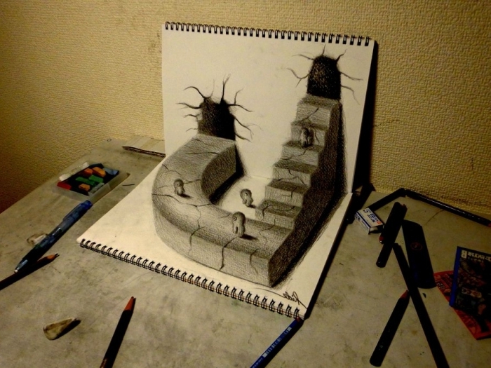 Как нарисовать картинку в 3d карандашом поэтапно с фото Как нарисовать картинку в 3d карандашом поэтапно с фото