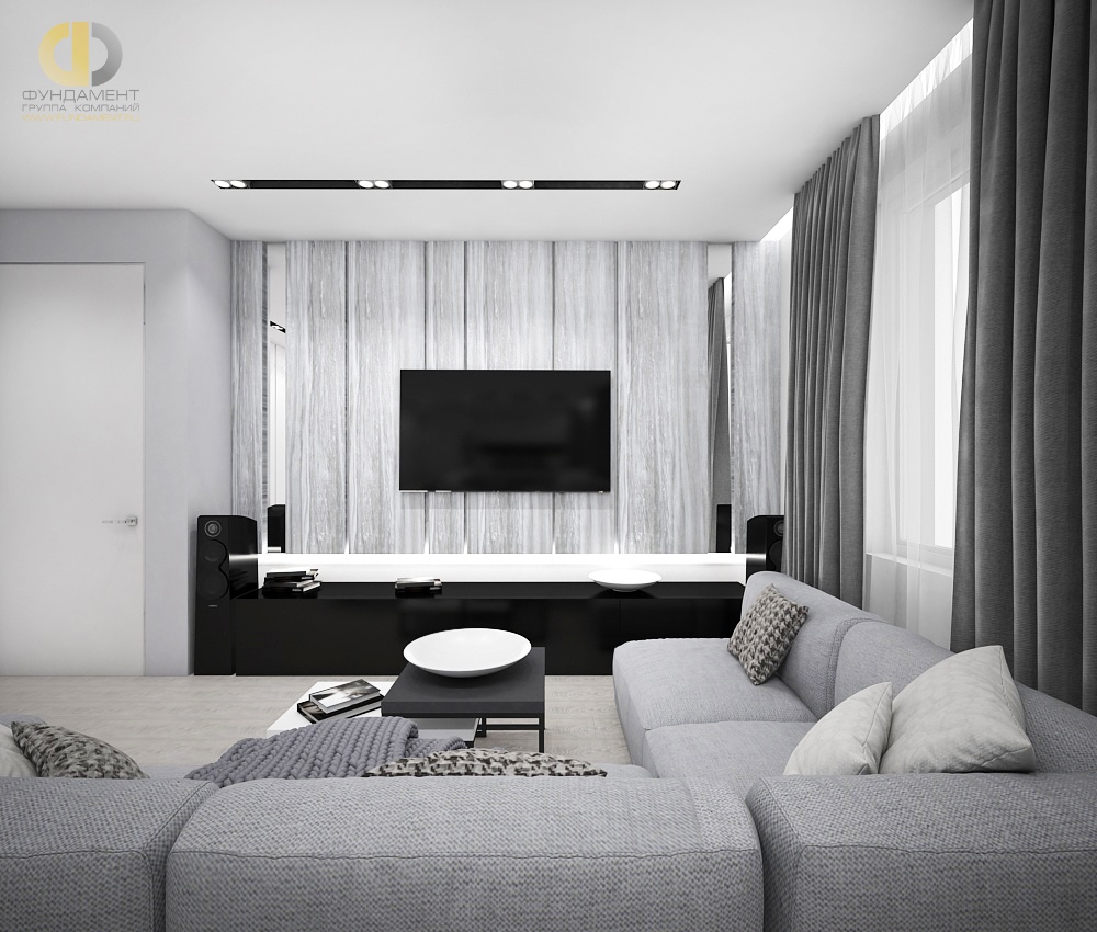 Бело серый ремонт